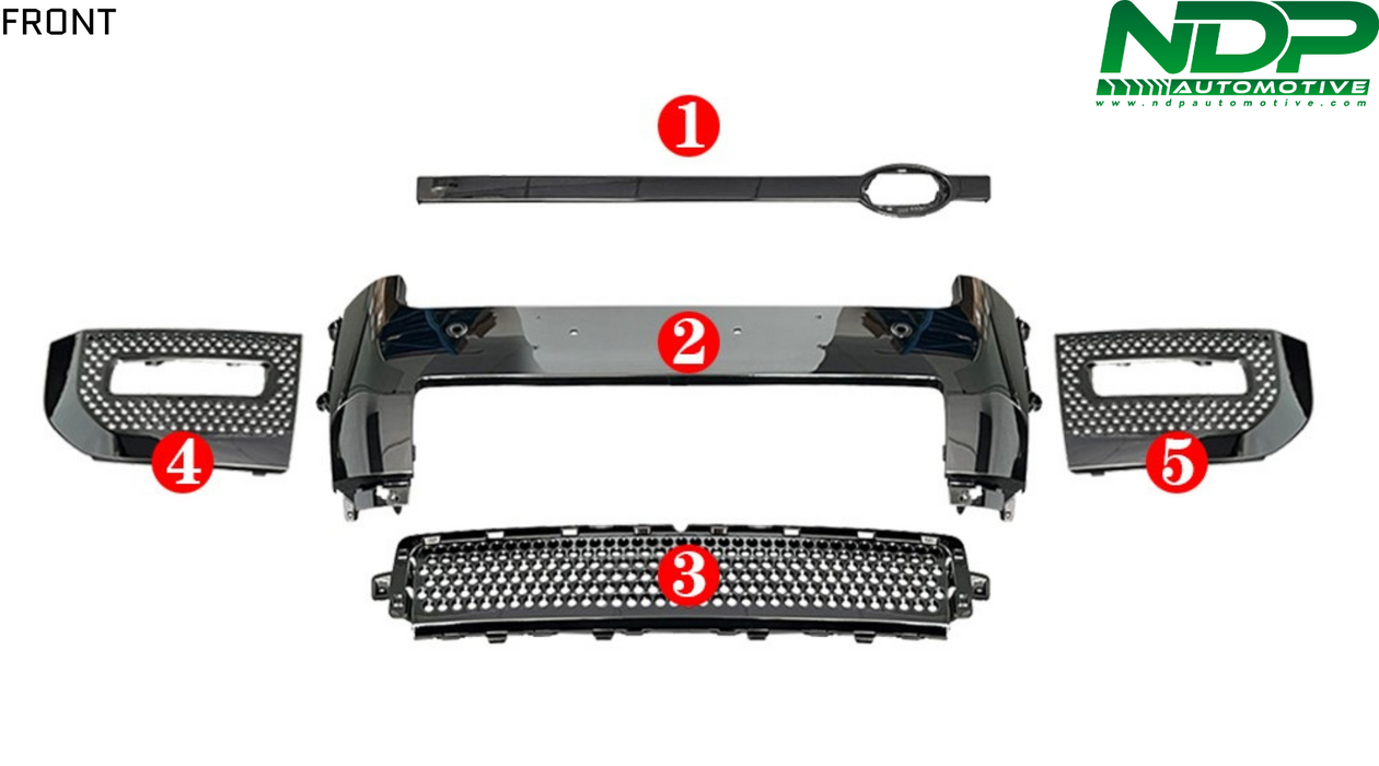 Gloss Black - Defender 90 / 110 / 130 - Front and Rear Bumpers