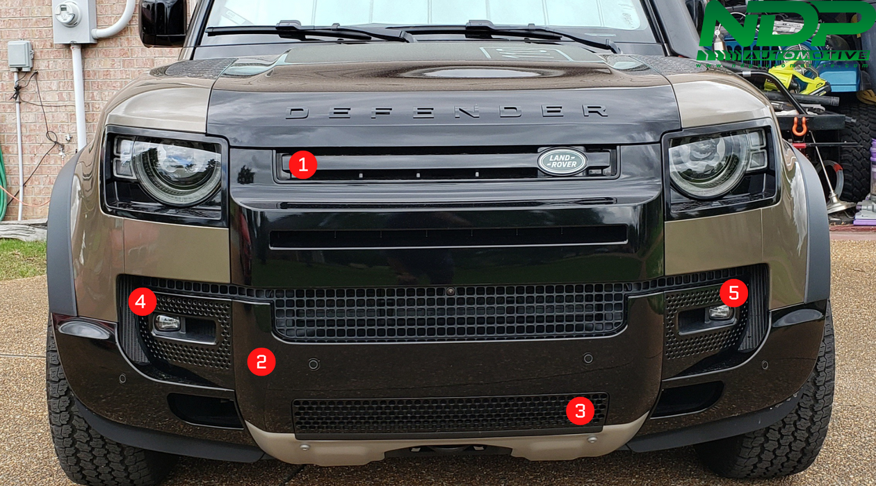 Gloss Black - Defender 90 / 110 / 130 - Front and Rear Bumpers