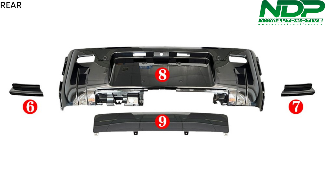 Gloss Black - Defender 90 / 110 / 130 - Front and Rear Bumpers