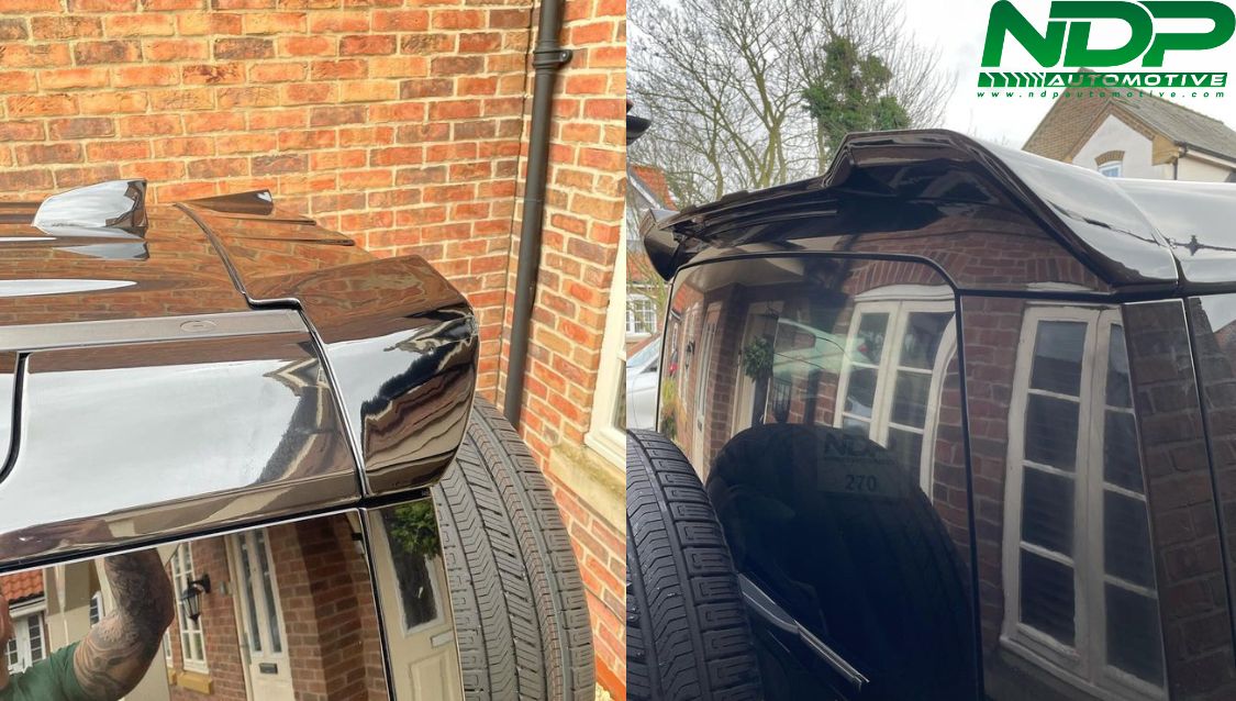 Rear Spoiler V2 Gloss Black - Fits 2020+ Defender