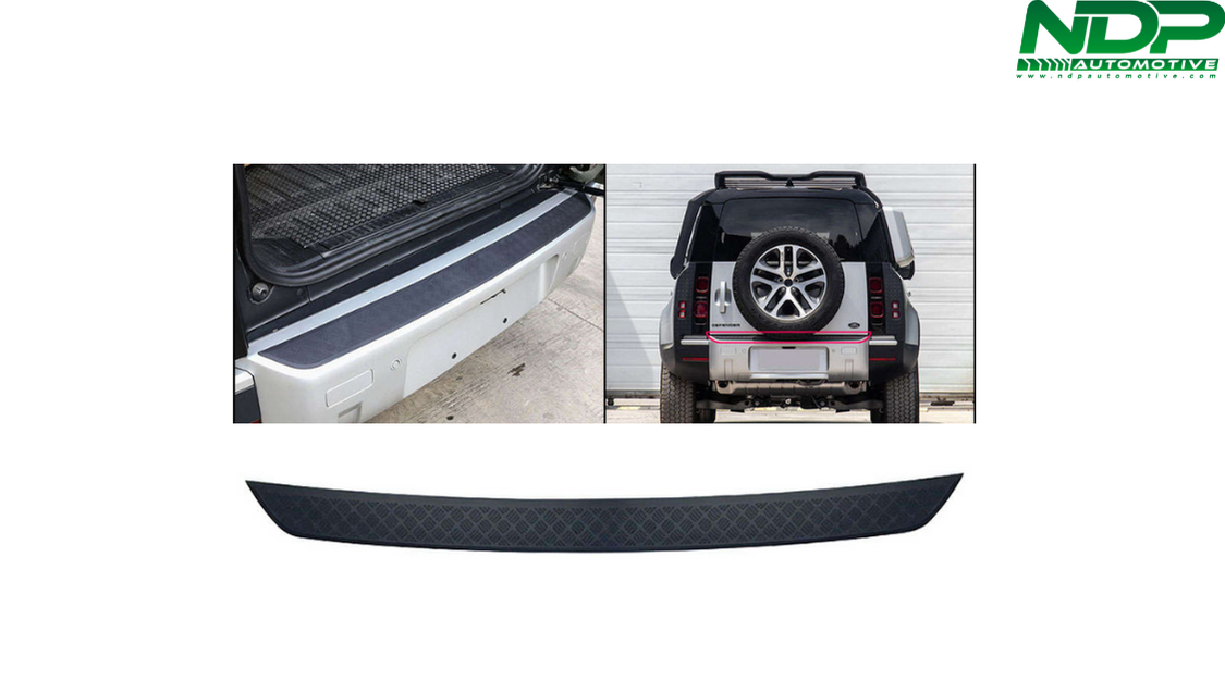 Rear Bumper Protector Black Chequer Plate - Fits 2020+ Defender