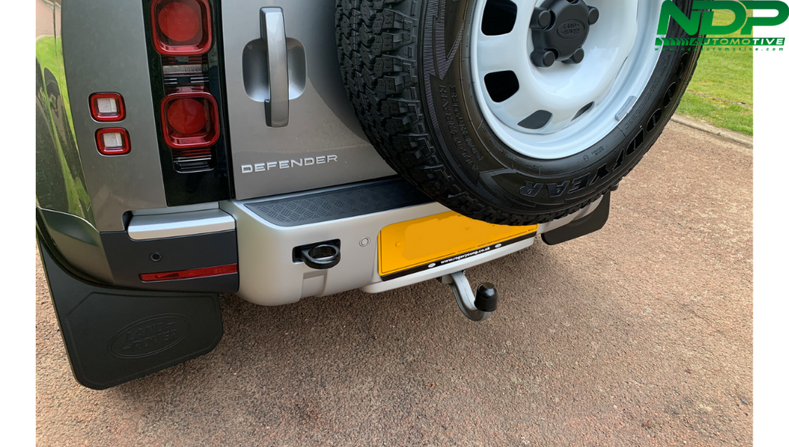 Rear Bumper Protector Black Chequer Plate - Fits 2020+ Defender