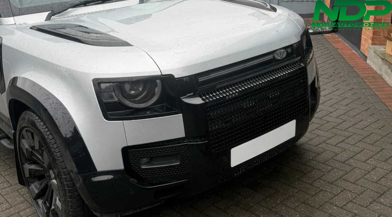 Gloss Black Honeycomb Grille - Fits Defender 2020+