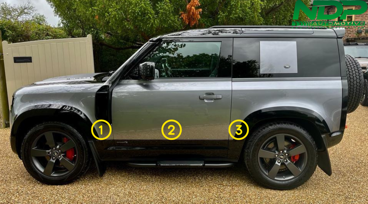 Gloss Black - Defender 90 - Side Trim