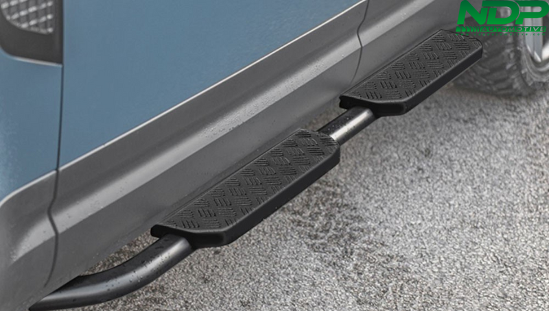 SIDE STEPS BLACK CHEQUER PLATE - FITS 2020+ DEFENDER 110 / 130