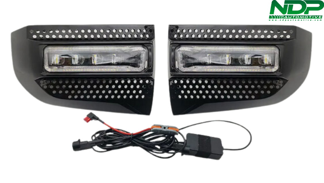 DRL / Fog Light Upgrade - Gloss Black - Fits 2020+ Defender