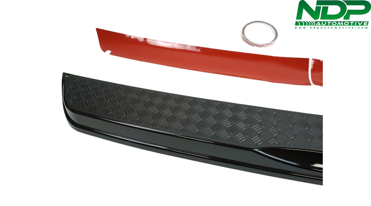 XL Chequer Plate REAR Bumper Protector Gloss Black - New Defender 90, 110 and 130
