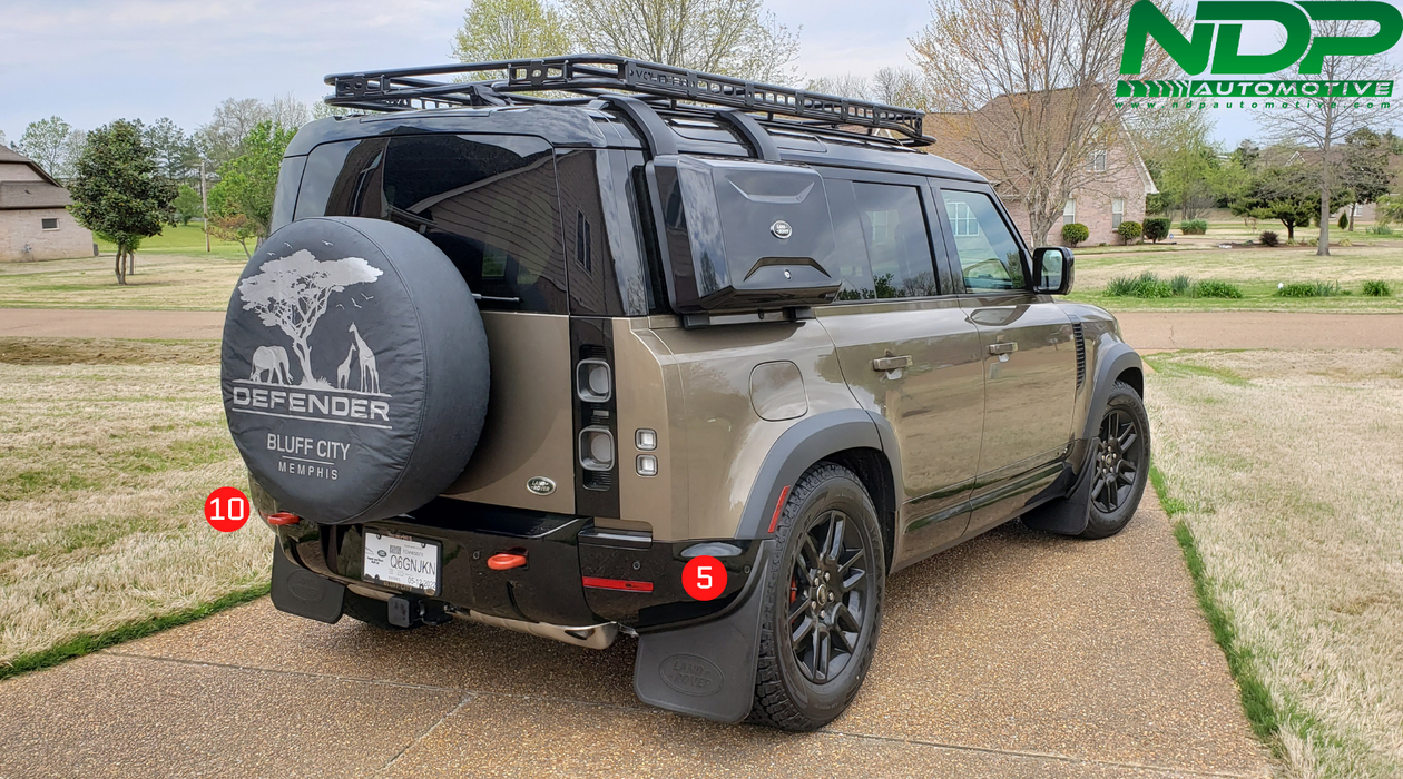 Gloss Black - Defender 110 - Side Trim and Corners