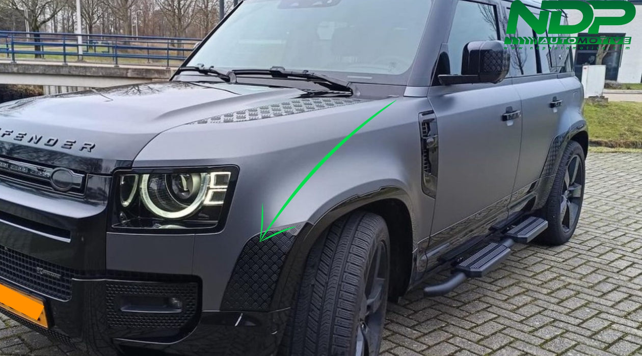 CLEARANCE Gloss Black FRONT Arch Scratch Protection DEFENDER 90 110 130